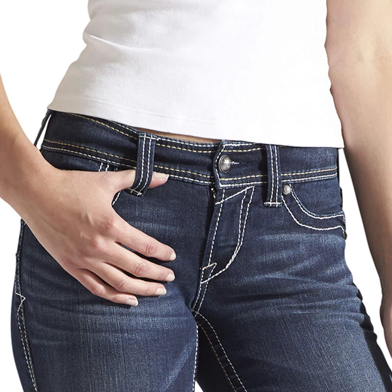 Ariat Women's R.E.A.L. Mid Rise Stretch Whipstitch Boot Cut Jean (10014022) Pants & Shorts 7 Ariat Women's R.E.A.L. Mid Rise Stretch Whipstitch Boot Cut Jean (10014022) Pants & Shorts