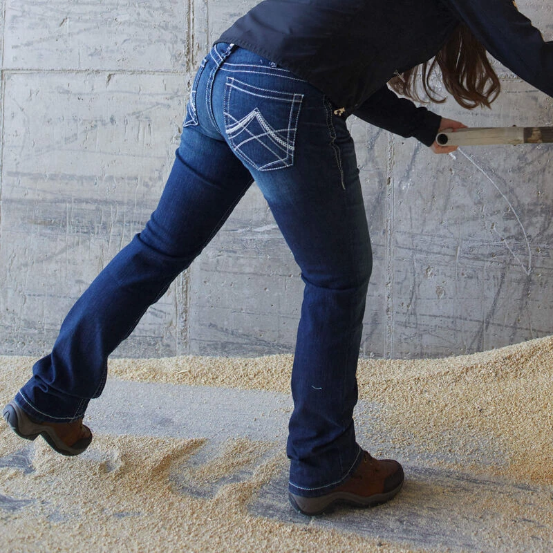 Ariat Women's R.E.A.L. Mid Rise Stretch Whipstitch Boot Cut Jean (10014022) Pants & Shorts 10 Ariat Women's R.E.A.L. Mid Rise Stretch Whipstitch Boot Cut Jean (10014022) Pants & Shorts