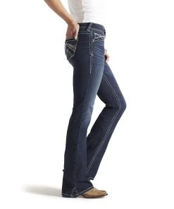 Ariat Women's R.E.A.L. Mid Rise Stretch Whipstitch Boot Cut Jean (10014022) Pants & Shorts 12 Ariat Women's R.E.A.L. Mid Rise Stretch Whipstitch Boot Cut Jean (10014022) Pants & Shorts