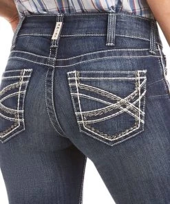 Ariat Women's R.E.A.L. Mid Rise Stretch Entwined Boot Cut Jean (10017510)