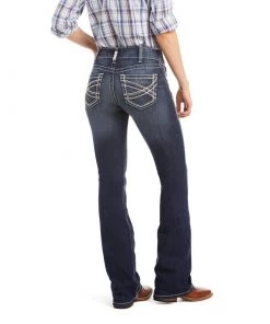 Ariat Women's R.E.A.L. Mid Rise Stretch Entwined Boot Cut Jean (10017510) 10 Ariat Women's R.E.A.L. Mid Rise Stretch Entwined Boot Cut Jean (10017510)