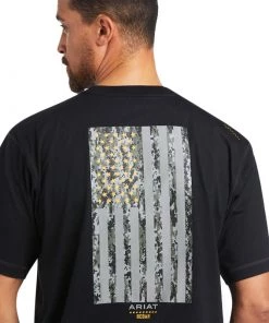 Ariat Men's Rebar Workman Reflective Flag T-Shirt (10039178) Shirts & Tops