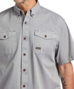 Shirts & Tops Ariat Men's Rebar Washed Twill Short Sleeve Work Shirt (10039482)