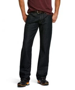 Ariat Men's Rebar Flannel Lined Work M4 Low Rise Boot Cut Jeans (10032486) Pants & Shorts