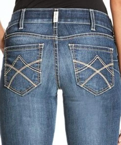 Ariat Women's R.E.A.L Mid Rise Stretch Tulip Boot Cut Jean (10023500)