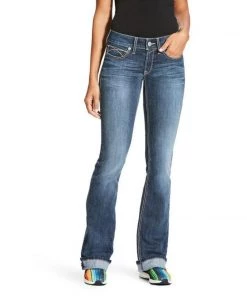 Ariat Women's R.E.A.L Mid Rise Stretch Tulip Boot Cut Jean (10023500)