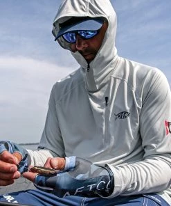 Aftco Men's Jason Christie Hooded Long Sleeve Performance Shirt