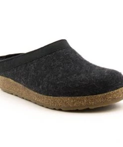 Haflinger Unisex Grizzly Clog (Charcoal) Slippers & Clogs