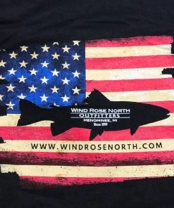 Wind Rose North Ltd. Outfitters Wind Rose North American Flag W/ Walleye