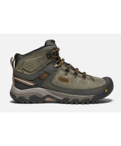 Keen Men's Targhee III Mid Waterproof Hiking Boots Black Olive/Golden Brown Wide(1018596)