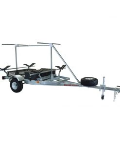 Malone MegaSport Trailer Package W/ MegaWing Carriers, Wire Storage Basket, Plastic Storage Drawer, And Spare Tire Kayak Accessories