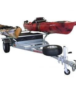 Malone MegaSport Trailer Package W/ MegaWing Carriers, Wire Storage Basket, Plastic Storage Drawer, And Spare Tire Kayak Accessories