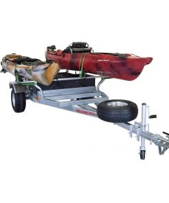 Malone MegaSport Trailer Package W/ Saddle Up Pro Carriers, Wire Storage Basket, Plastic Storage Drawer, And Spare Tire Kayak Accessories