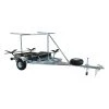 Malone MegaSport Trailer Package W/ Saddle Up Pro Carriers, Wire Storage Basket, Plastic Storage Drawer, And Spare Tire Kayak Accessories