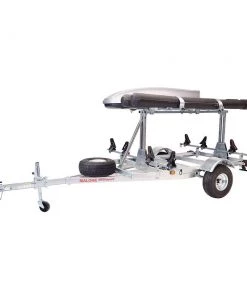 Malone MegaSport™ LowBed™ Kayak Trailer W/Tier, Spare, 2 Sets SaddleUp™, Cargo Box, 2 Rod Tubes