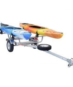 Kayak Accessories Malone MicroSport™ 2 Kayak Trailer Package (2 Sets Saddle Up Pro, Spare Tire)
