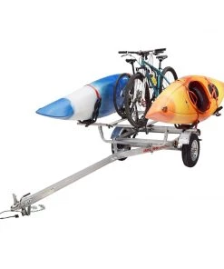 Malone MicroSport™ 2 Kayak/2 Bike Trailer Package (2 Sets J-Racks, 2 Bike Racks, Spare Tire)