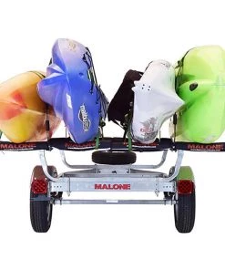 Malone MicroSport™ 4 Kayak Trailer Package (2 Sets Stackers, 4 Sets Rack Pads, Spare Tire) Kayak Accessories