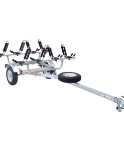 Kayak Accessories Malone MicroSport™ 4 Kayak Trailer Package (4 Sets J-Racks, Spare Tire)