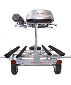 Malone MicroSport™ LowBed™ Trailer W/Tier, Spare, 2 Sets Bunks, Cargo Box, Rod Tube Kayak Accessories