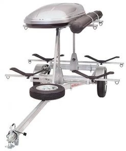 Malone MicroSport™ LowBed™ Trailer W/Tier, Spare, 2 Sets MegaWings™, Cargo Box, Rod Tube