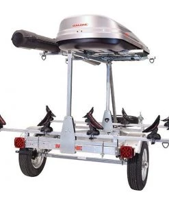 Malone MicroSport™ LowBed™ Trailer W/Tier, Spare, 2 Sets SaddleUp™, Cargo Box, Rod Tube Kayak Accessories