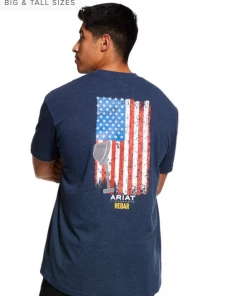 Ariat Men's Rebar Cotton Strong American Grit Graphic T-Shirt Shirts & Tops