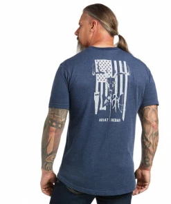 Ariat Men's Rebar Cotton Strong American Outdoors T-Shirt