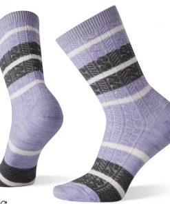 Smartwool Women's Everyday Striped Cable Crew Socks (SW004011A26)