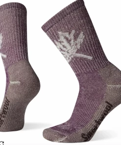Smartwool Women's Hike Classic Edition Light Cushion Leaf Pattern Crew Socks (SW001632590)