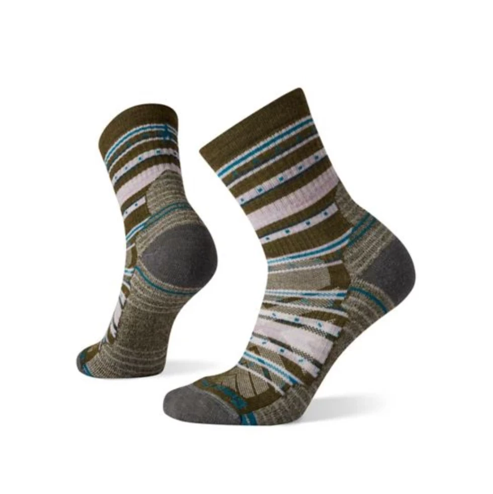 Smartwool Women's Hike Light Cushion Stitch Stripe Mid Crew Socks (SW001577D11) 3 Smartwool Women's Hike Light Cushion Stitch Stripe Mid Crew Socks (SW001577D11)