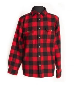 Woolly Dry Goods Men's Woolly Check Washable Wool Shirt Shirts & Tops