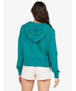 Roxy Time To Chill Button Front Pullover Hoodie Shirts & Tops